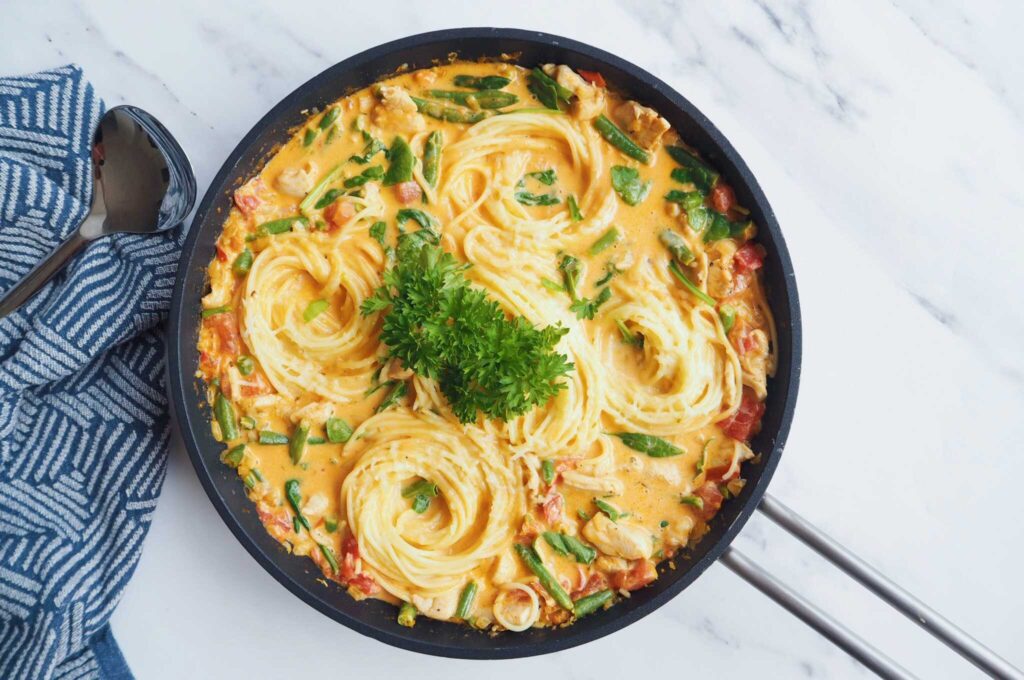 Glutenfri pasta med kylling og parmesan1