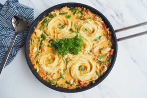 Glutenfri pasta med kylling og parmesan3