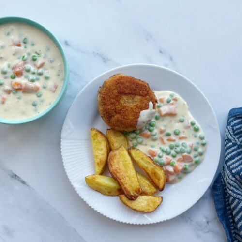 Glutenfri stuvede ærter og gulerødder