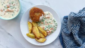 Glutenfri stuvede ærter og gulerødder