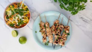 Glutenfri kyllingespyd med honningmarinade