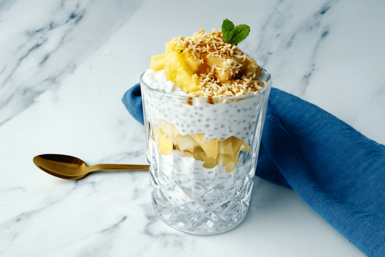 Glutenfri chiagrød ala Piña Colada